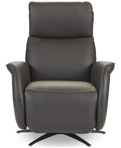 Macy's Lennix Leather Tv Recliner With Massage, Created For  In Dark Chocolate