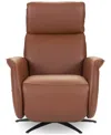 Macy's Lennix Leather Tv Recliner With Massage, Created For  In Warm Brown