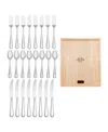 Macy's Lenox Studio 1414 Mirror 24-pc. Flatware Set With Caddy In Silver