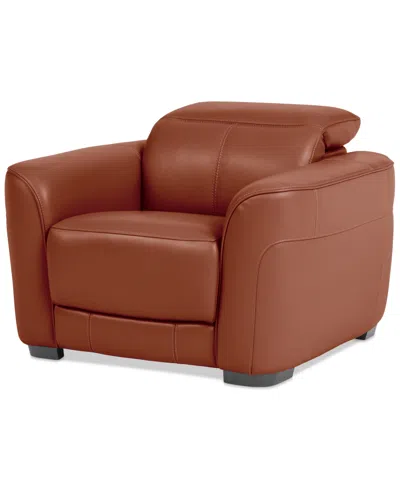Macy's Lexanna Leather Recliner, Created For  In Brown