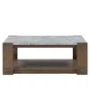 Macy's Libby 48" Wood Cocktail Table In Dark Brown