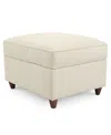 Macy's Lidia Fabric Ottoman, Created For  In Gypsy Crã¨me