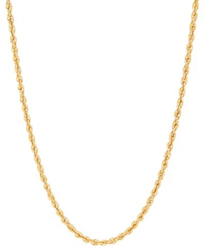 Macy's Lightweight Rope Link 16" Chain Necklace In 14k Gold (2-1/2mm)