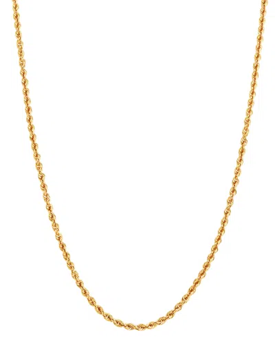 Macy's Lightweight Rope Link 24" Chain Necklace In 14k Gold (2-1/2mm)