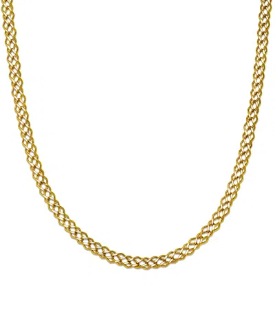 Macy's Link Harlequin Necklace In 10k Yellow Gold