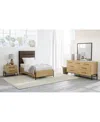 Macy's Linstead 3-pc. Twin Upholstered Set (bed, Dresser & Nightstand), Created For  In Transparent