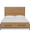Macy's Linstead Full Panel Storage Bed, Created For  In Brown