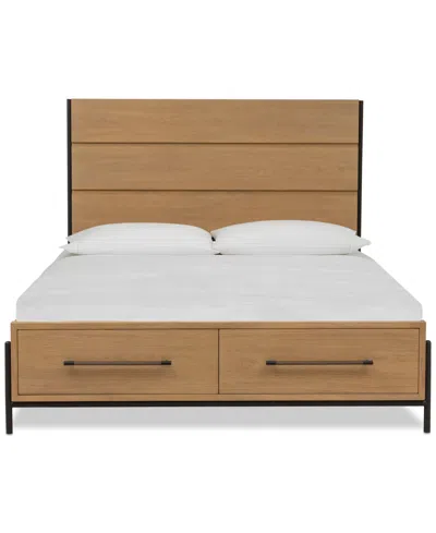 Macy's Linstead Full Panel Storage Bed, Created For  In Brown