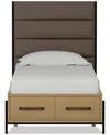 Macy's Linstead Twin Upholstered Storage Bed, Created For  In Transparent