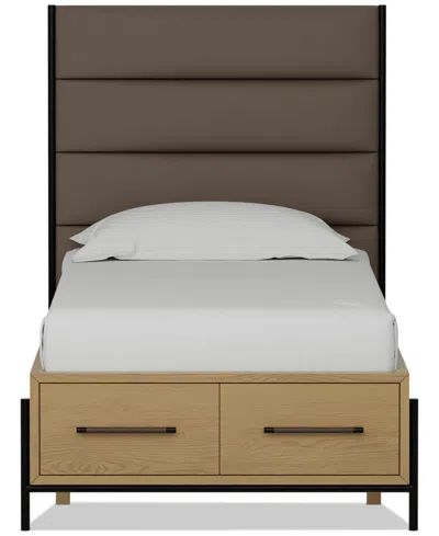 Macy's Linstead Twin Upholstered Storage Bed, Created For  In Transparent
