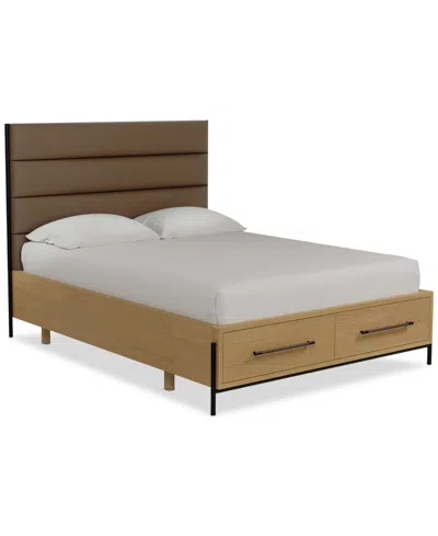 Macy's Linstead Upholstered Queen Storage Bed, Created For  In Transparent