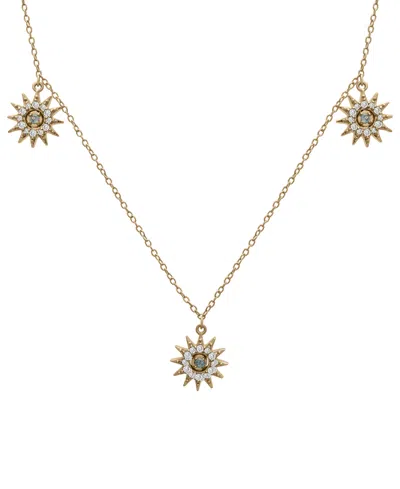 Macy's London Blue Topaz (1/10 Ct. T.w.) & Lab-grown White Sapphire (1/3 Ct. T.w.) Dangle Star Statement Ne