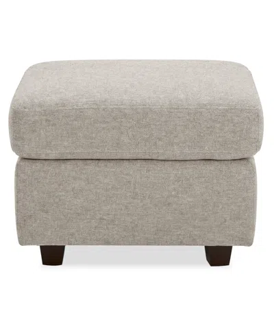 Macy's Lorrana 24" Fabric Reversible Back Cushion Ottoman,  Exclusive In Brown