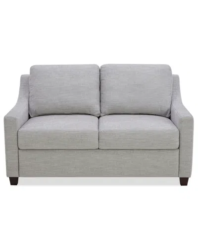 Macy's Lorrana 2-seat Fabric Reversible Back Cushion Loveseat,  Exclusive In Gray
