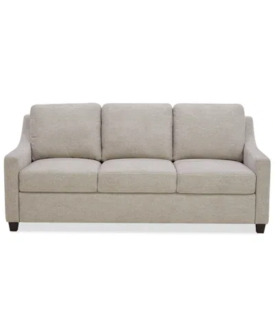 Macy's Lorrana 3-seat Curved Arms Fabric Reversible Back Cushion Sofa,  Exclusive In Gray