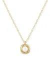 Macy's Love Knot Pearl (5 Mm) Necklace Set In 14k Gold In Gold