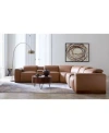 Macy's Lovro Leather Sectional Collection Created For Macys In Butternut