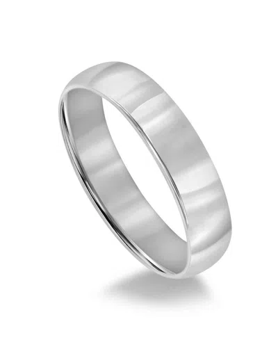 Macy's Low Dome Wedding Band Ring In 10k Yellow Gold In Gray