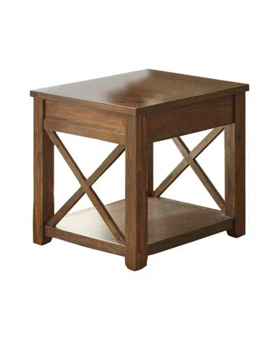 Macy's Loxley End Table In Brown