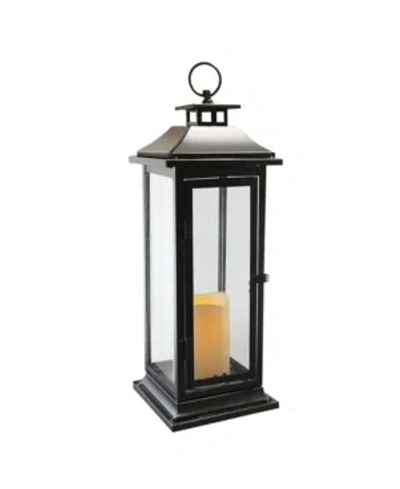 Macy's Lumabase Black Traditional Metal Lantern With Led Candle