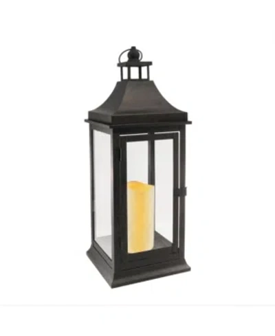 Macy's Lumabase Matte Black Tall Classic Metal Lantern With Led Candle