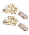 Macy's Lumabase Set Of 2, 40 White Crystal Ball Mini String Lights In White