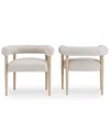 Macy's Lunare 2-pc. Rolled Back Chair Set In No Color