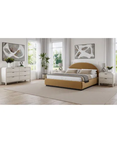 Macy's Lunare 3-pc. Bedroom Set (california King Bed, Dresser & Nightstand) In Porcini