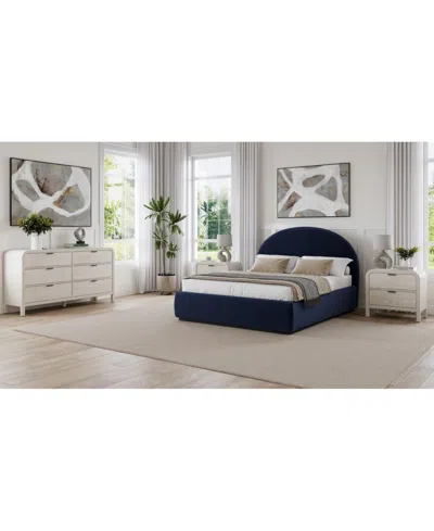 Macy's Lunare 3-pc. Bedroom Set (full Bed, Dresser & Nightstand) In Blue