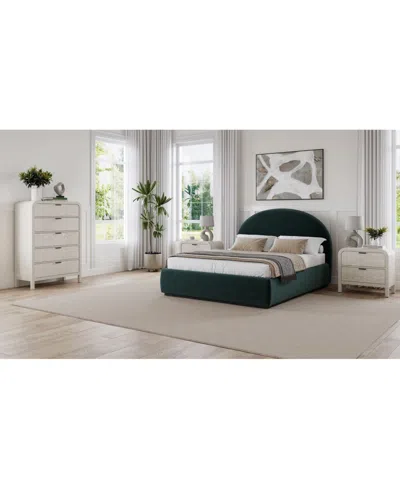 Macy's Lunare 3-pc. Bedroom Set (queen Bed, Chest & Nightstand) In Emerald