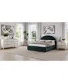 Macy's Lunare 3-pc. Bedroom Set (queen Bed, Dresser & Nightstand) In Emerald