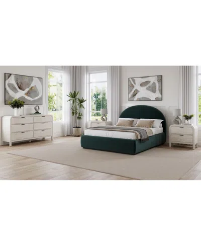 Macy's Lunare 3-pc. Bedroom Set (queen Bed, Dresser & Nightstand) In Emerald
