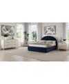 Macy's Lunare 3-pc. Bedroom Set (queen Bed, Dresser & Nightstand) In Blue