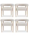 MACY'S LUNARE 4-PC. ROLLED BACK CHAIR SET, CREATED FOR MACY'S