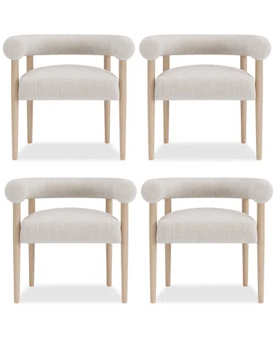 Macy's Lunare 4-pc. Rolled Back Chair Set In No Color