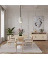 Macy's Lunare 7-pc. Dining Set (rectangular Table & 6 Curved Chairs) In No Color