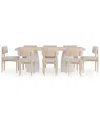 Macy's Lunare 9-pc. Dining Set (rectangular Table & 8 Curved Chairs) In No Color