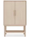 Macy's Lunare Bar Cabinet In White Sand