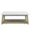 Macy's Mabell 26" Wood Cocktail Table In Natural Multi-step Burnised Blonde