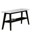 Macy's Mabell 30" Wood Sofa Table In Black