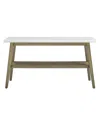 Macy's Mabell 30" Wood Sofa Table In Natural Multi-step Burnised Blonde