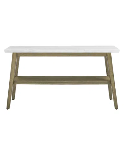 Macy's Mabell 30" Wood Sofa Table In Natural Multi-step Burnised Blonde