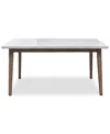 Macy's Mabell Marble Top Dining Table In Brown