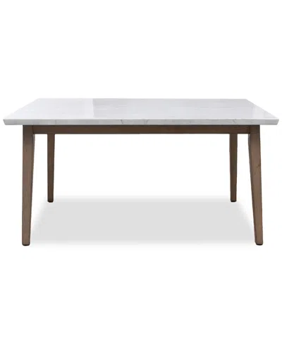 Macy's Mabell Marble Top Dining Table In Brown