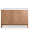 Macy's Mabell Marble Top Server In Brown