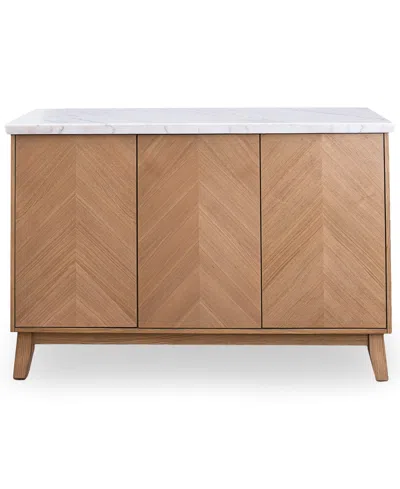 Macy's Mabell Marble Top Server In Brown