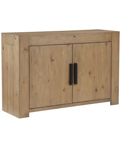 Macy's Macai 18" Wood Two Adjustable Sleeve Server In Brown