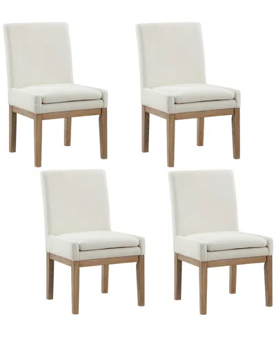 Macy's Macai 4-pc. Upholstered Side Chair Set In Brown