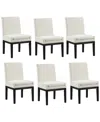 Macy's Macai 6-pc. Upholstered Side Chair Set In White