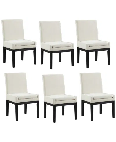 Macy's Macai 6-pc. Upholstered Side Chair Set In White